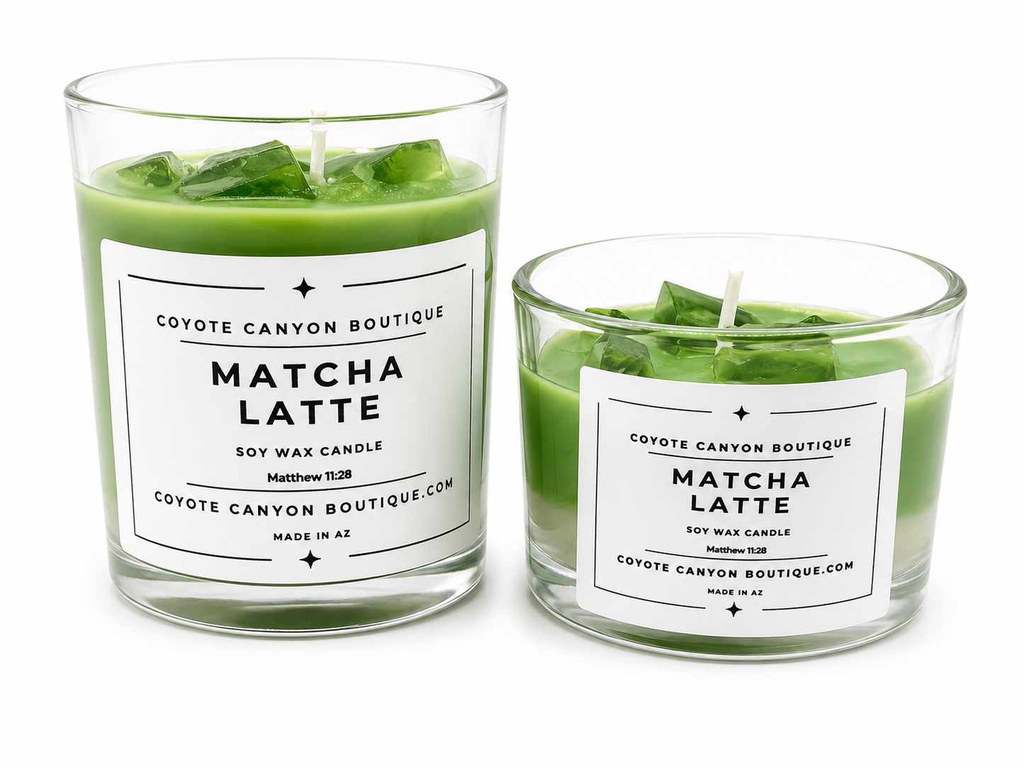 Matcha Latte realistic candle